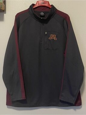 Colosseum 1/4 Zip Pullover - Minnesota Gophers & Chest Pocket - Size XXL